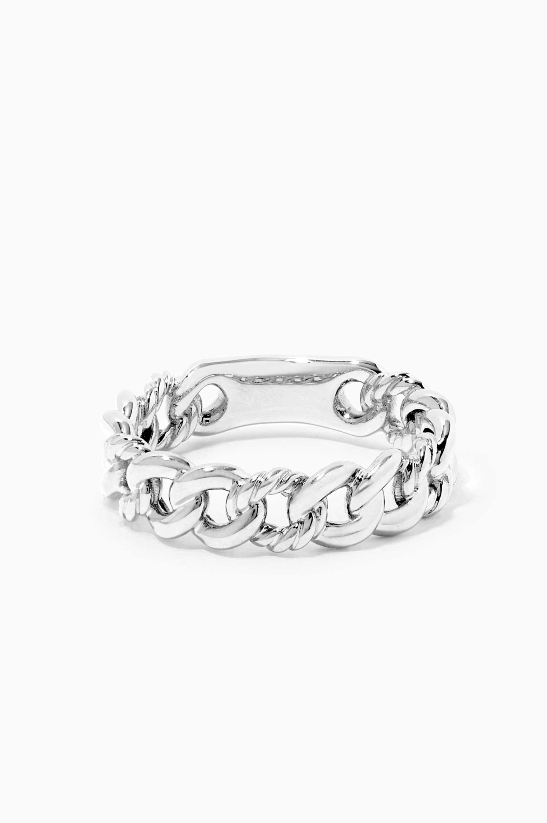 Shop David Yurman Silver Belmont® Curb Link Narrow Ring for Women 